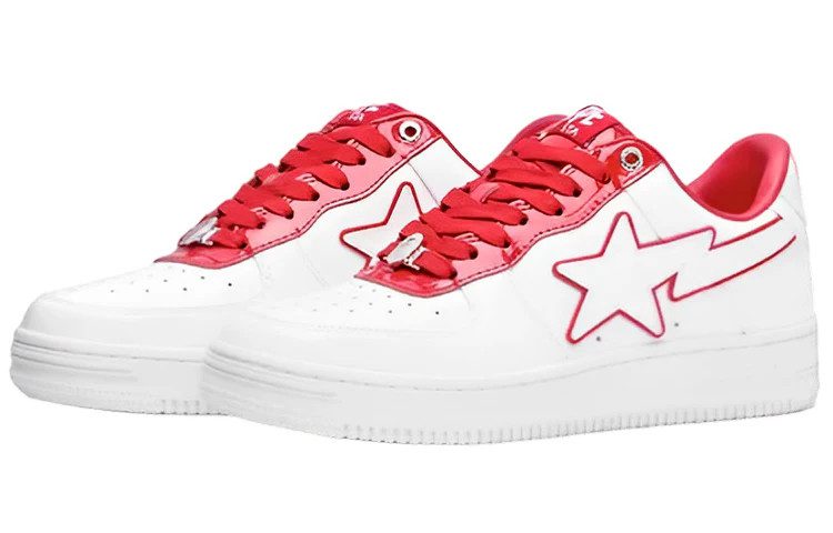 A BATHING APE Bape Sta Leather Low 'Red' (foto 2)