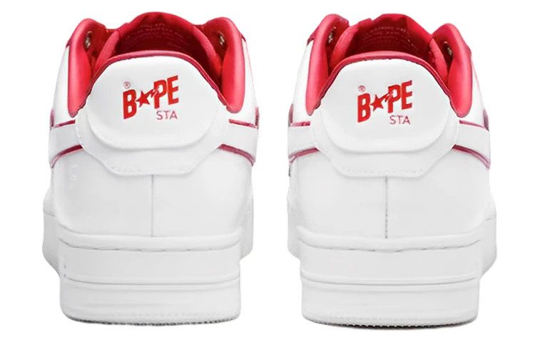 A BATHING APE Bape Sta Leather Low 'Red' (foto 3)