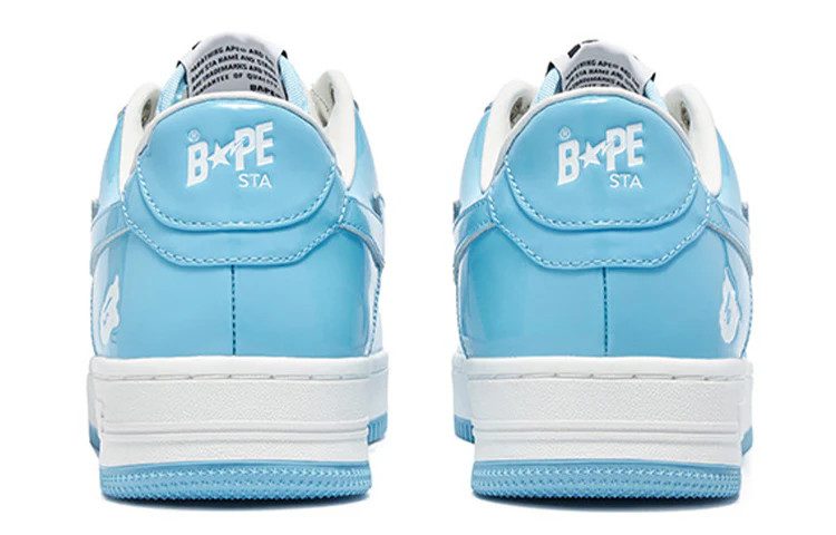 A BATHING APE Bape Sta Patent Leather 'White Blue' (foto 3)