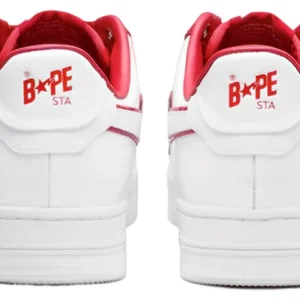 A BATHING APE Bape Sta Leather Low ‘Red’