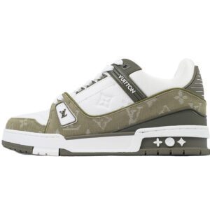 Trainer Sneaker ‘Khaki Green Monogram Denim’