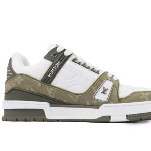 Trainer Sneaker ‘Khaki Green Monogram Denim’
