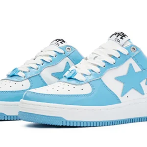 A BATHING APE Bape Sta Patent Leather ‘White Blue’