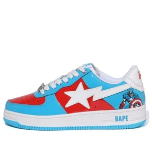 A BATHING APE x Marvel Bape Sta Low ‘Blue Captain America’