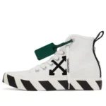 Mid-Top Vulcanised Canvas Sneaker 'White Green Black'