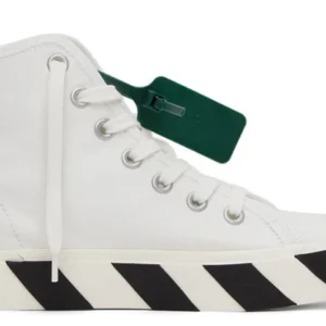 Mid-Top Vulcanised Canvas Sneaker ‘White Green Black’