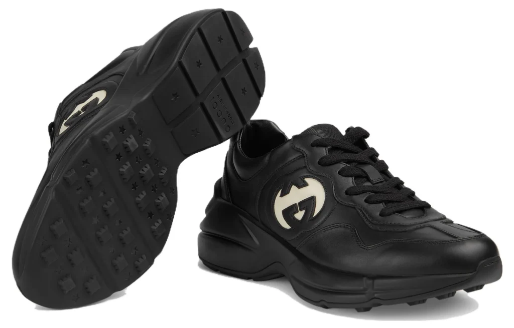 Rhyton Leather Sneakers 'Black White' (foto 2)