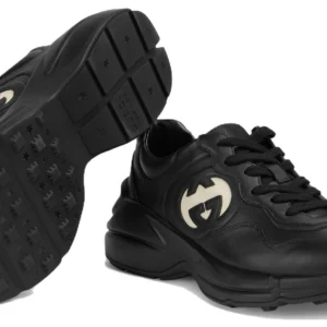 Rhyton Leather Sneakers ‘Black White’