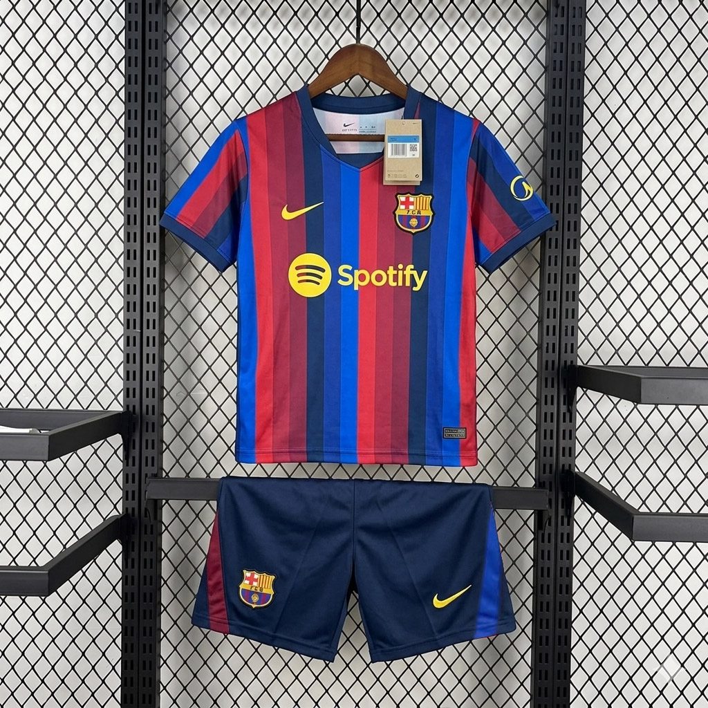 Barcelona 1º Equipación Conjunto Infantil 26/27
