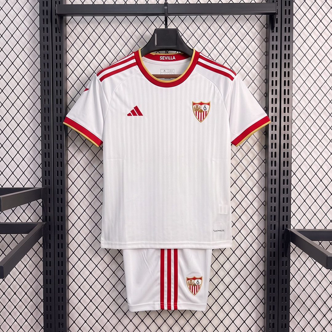 Sevilla 1º Equipación Conjunto Infantil 26/27